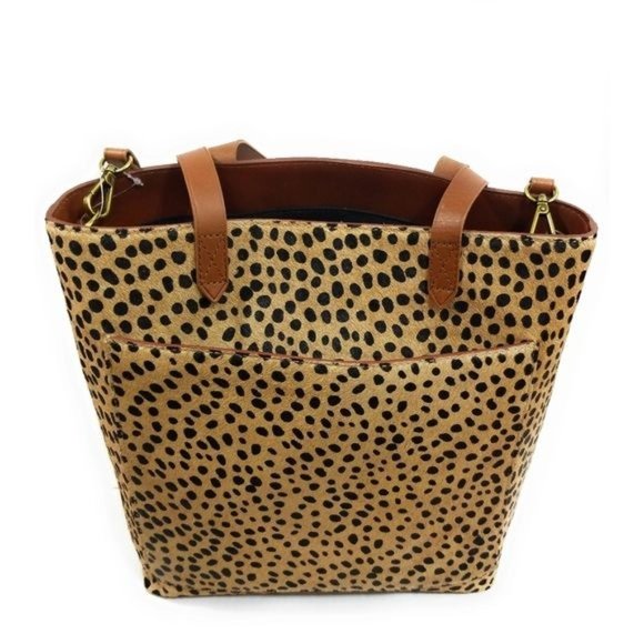 Madewell Medium Transport Tote Printed Calf Hair Edition Bag New with Tags - Picture 8 of 10